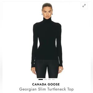 NEW🖤Canada Goose Black Georgian Slim Turtleneck sweater Large